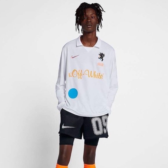 off white nike soccer shirt